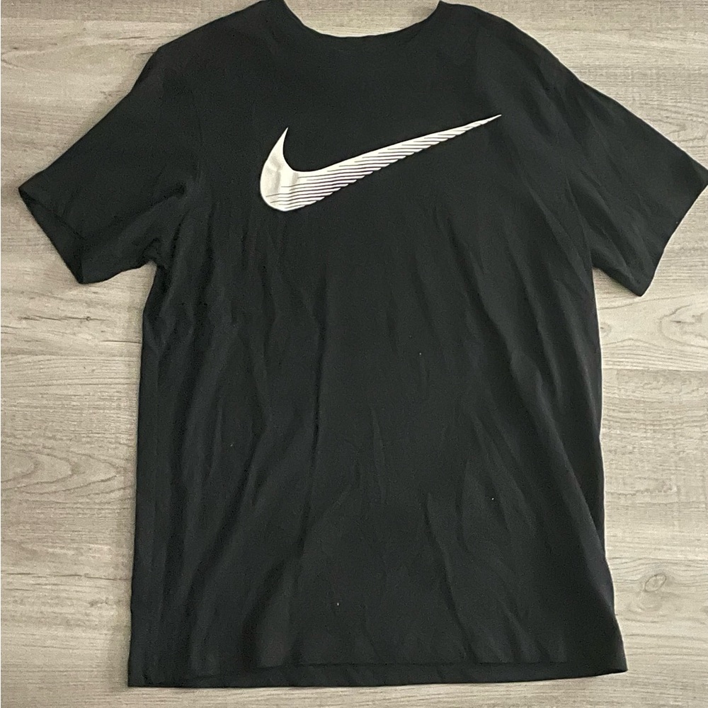 Nike Black Short Sleeve Tee with White Swoosh